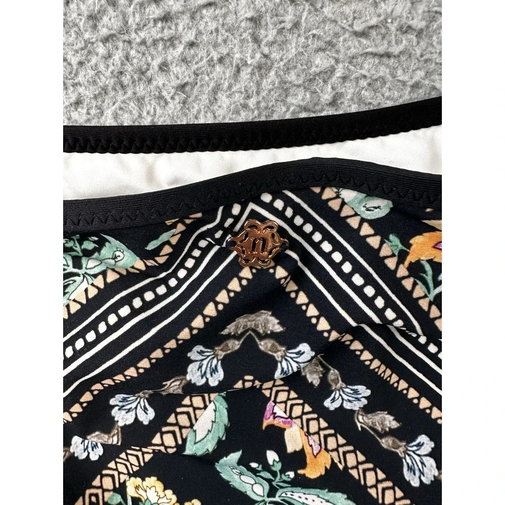 Nanette Lepore Swim Side Tied Floral Bikini Bottom Multicolor Size 10 NWT